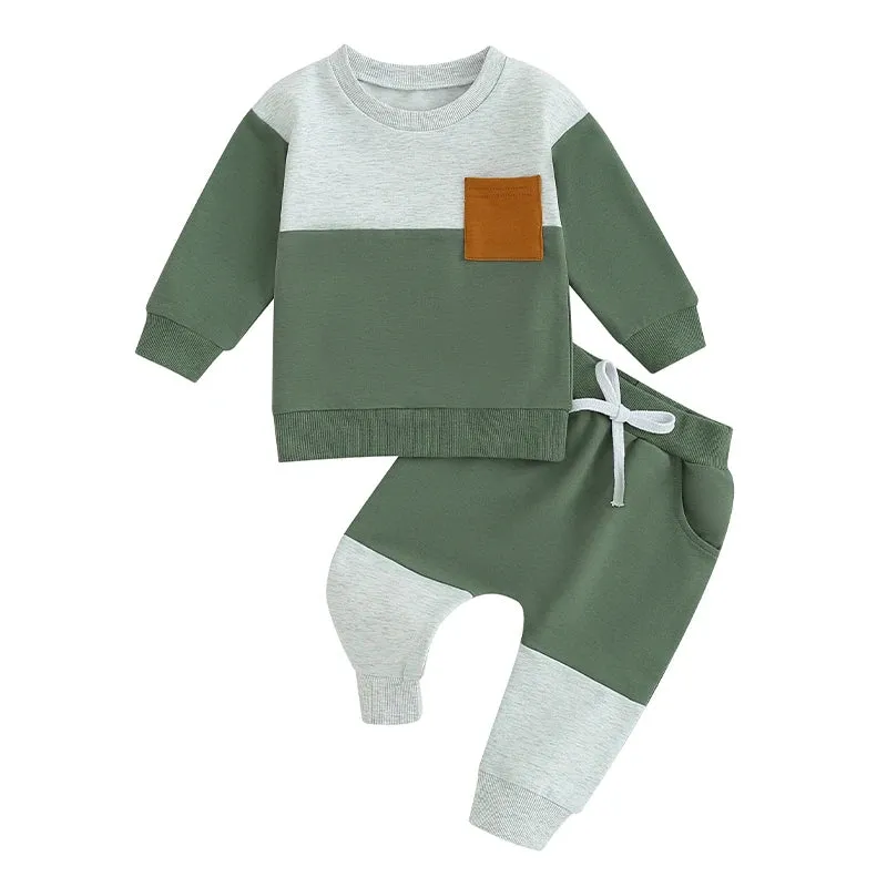 Trendy Toddler Sweatshirt And Pants Set