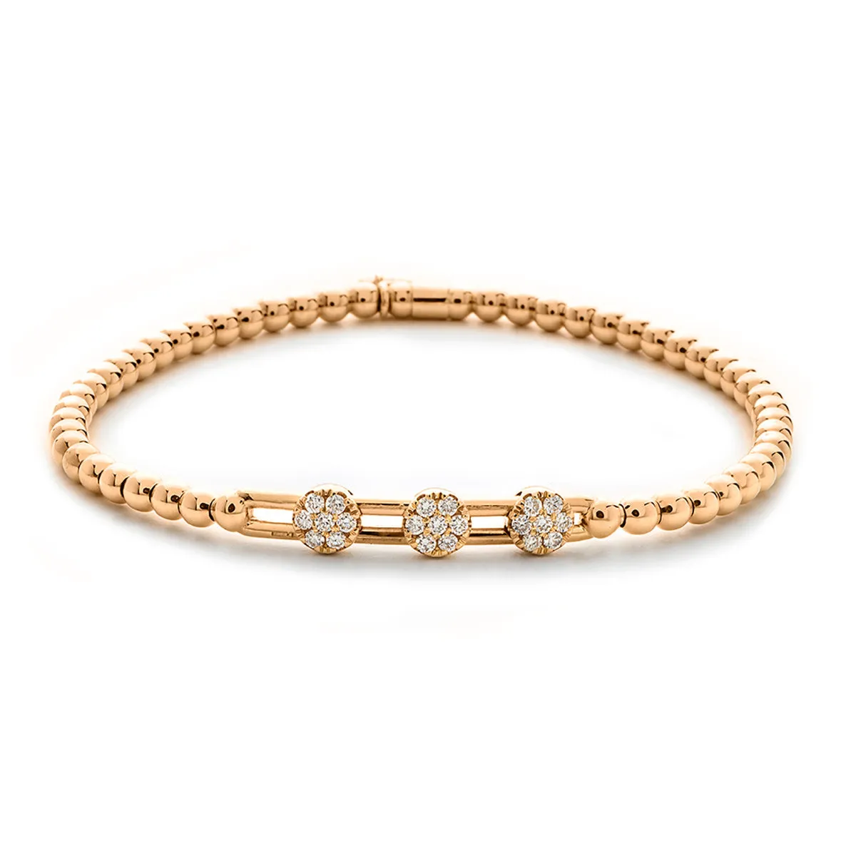 Tresore 0.19ct Diamond Sliding Stretch Bracelet in 18K Rose Gold