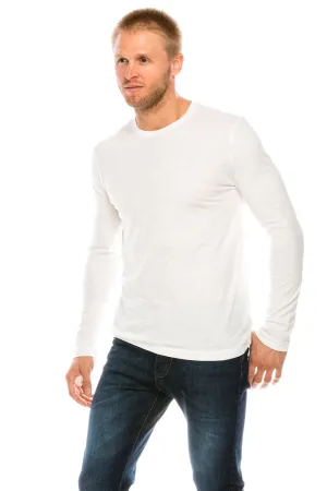 Tri-Blend Long Sleeve Crew Neck T-Shirt & Binded Neckline