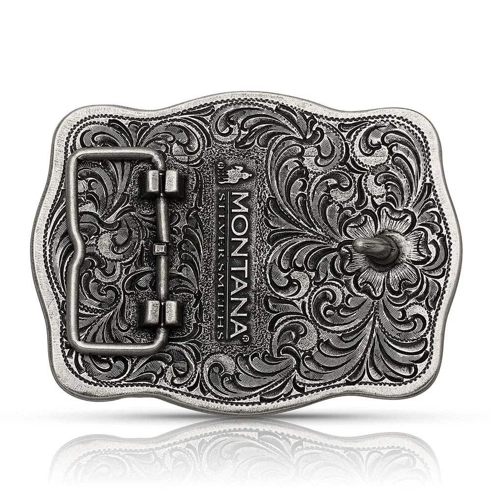 Tri-Color Filigree Road Team Roper Attitude Buckle