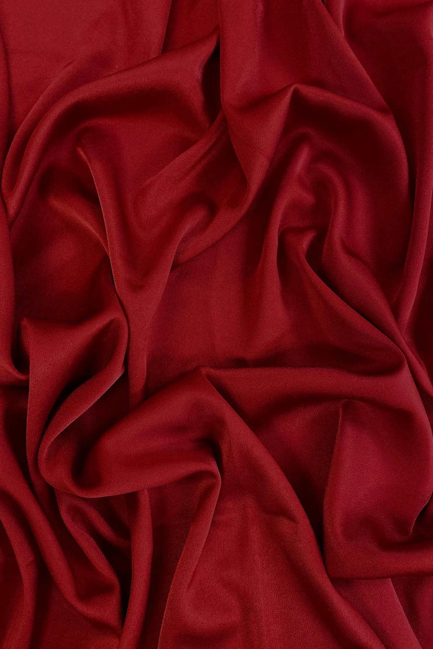 Triacetate Satin Backed Crepe in Red