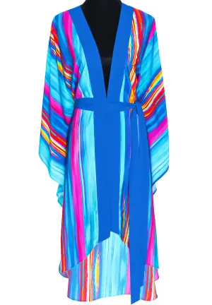 Tribal - Waterfall Kimono (Royal Blue)