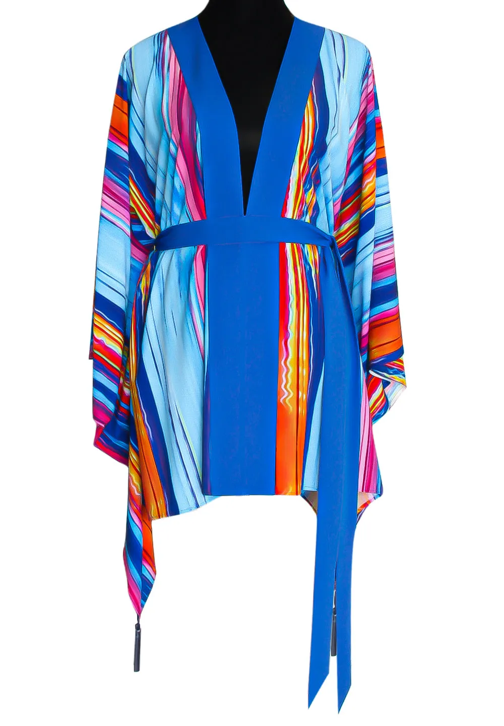 Tribal - Waterfall Kimono (Royal Blue)