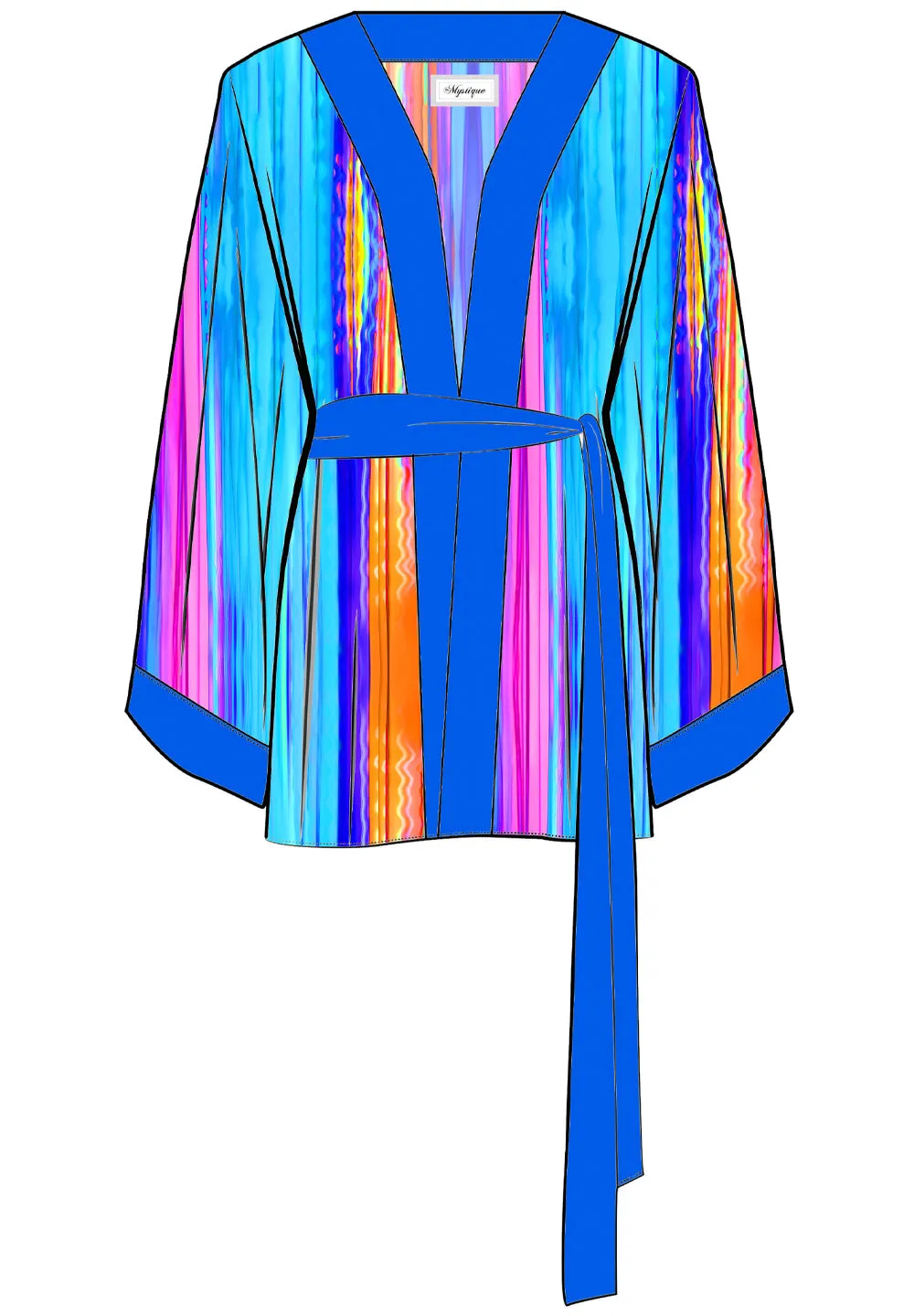 Tribal - Waterfall Kimono (Royal Blue)