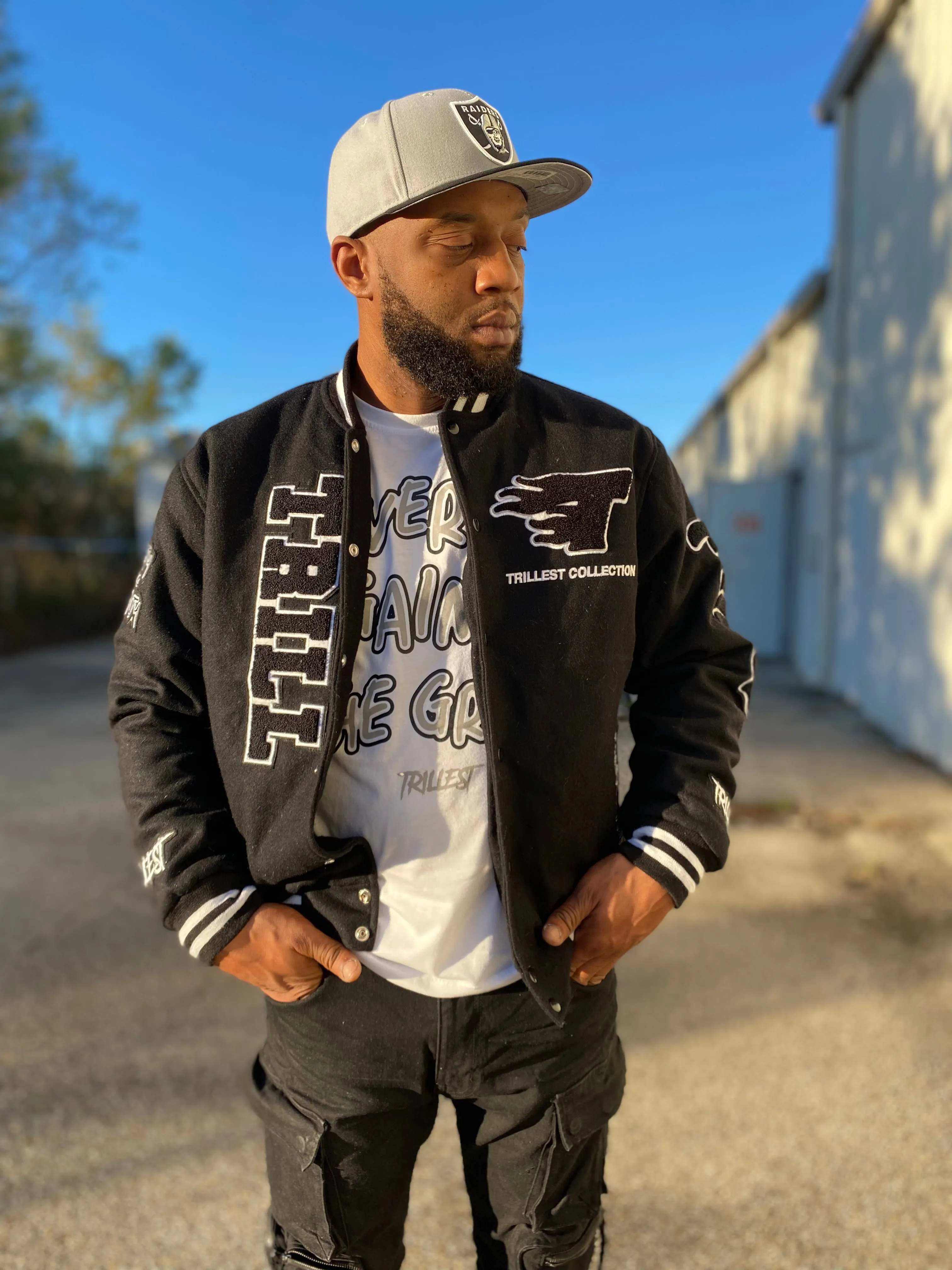 Trillest Black/White Varsity Jacket