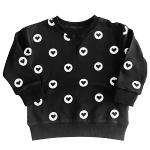 Trilogy Design Co - Heart Dots Sweatshirt in Black (4)