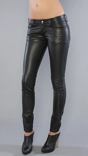 Tripp NYC The Deville Pleather Pant in Black