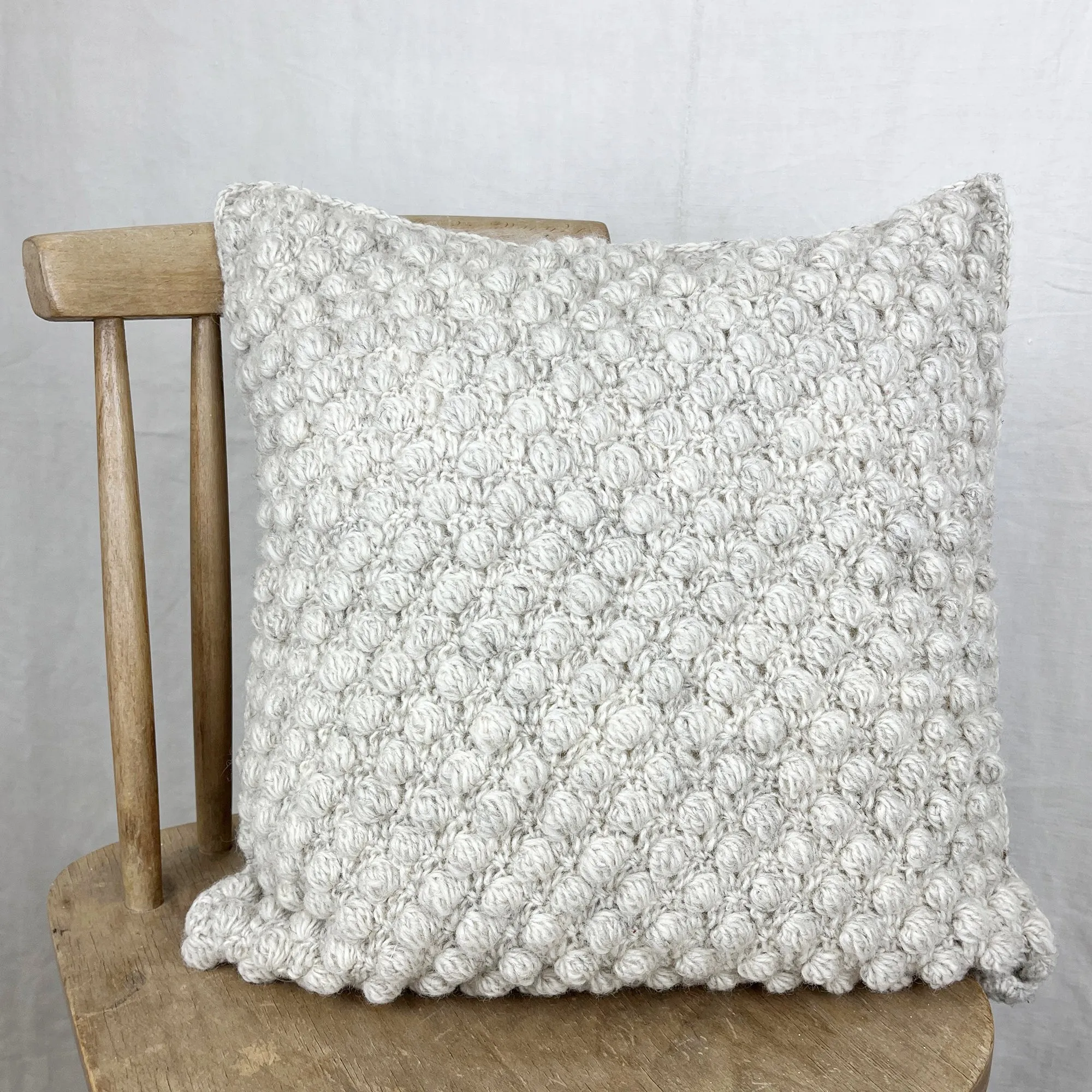 TRIPTI Chunky Boho Bobble Wool Cushion Cover 40cm (WS)