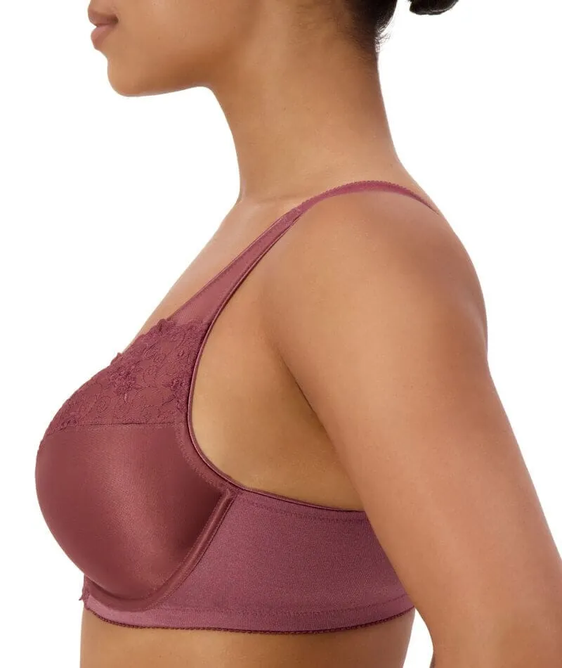 Triumph Embroidered Minimizer Bra - Smokey Russet