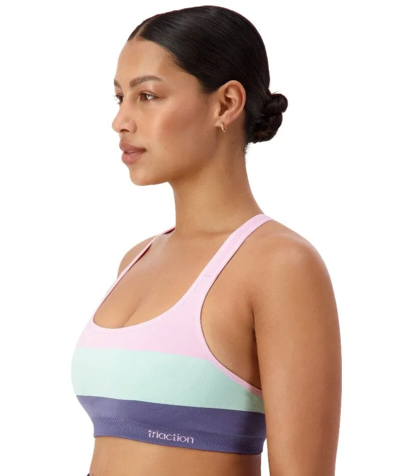 Triumph Triaction Seamfree Crop Top Wire-Free Bra - Blue-Light Combination