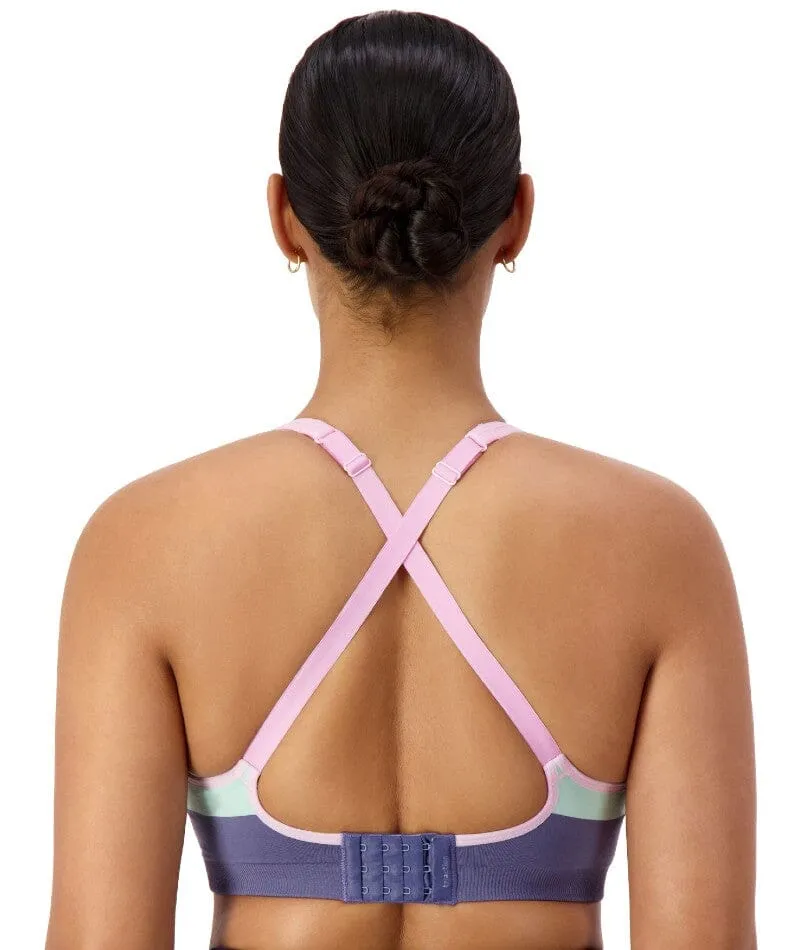 Triumph Triaction Seamfree Crop Top Wire-Free Bra - Blue-Light Combination