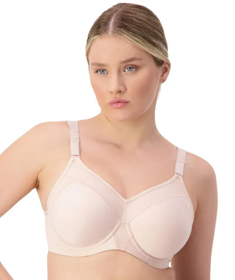 Triumph Triaction Ultra Underwired Padded Sports Bra - Fig Pink