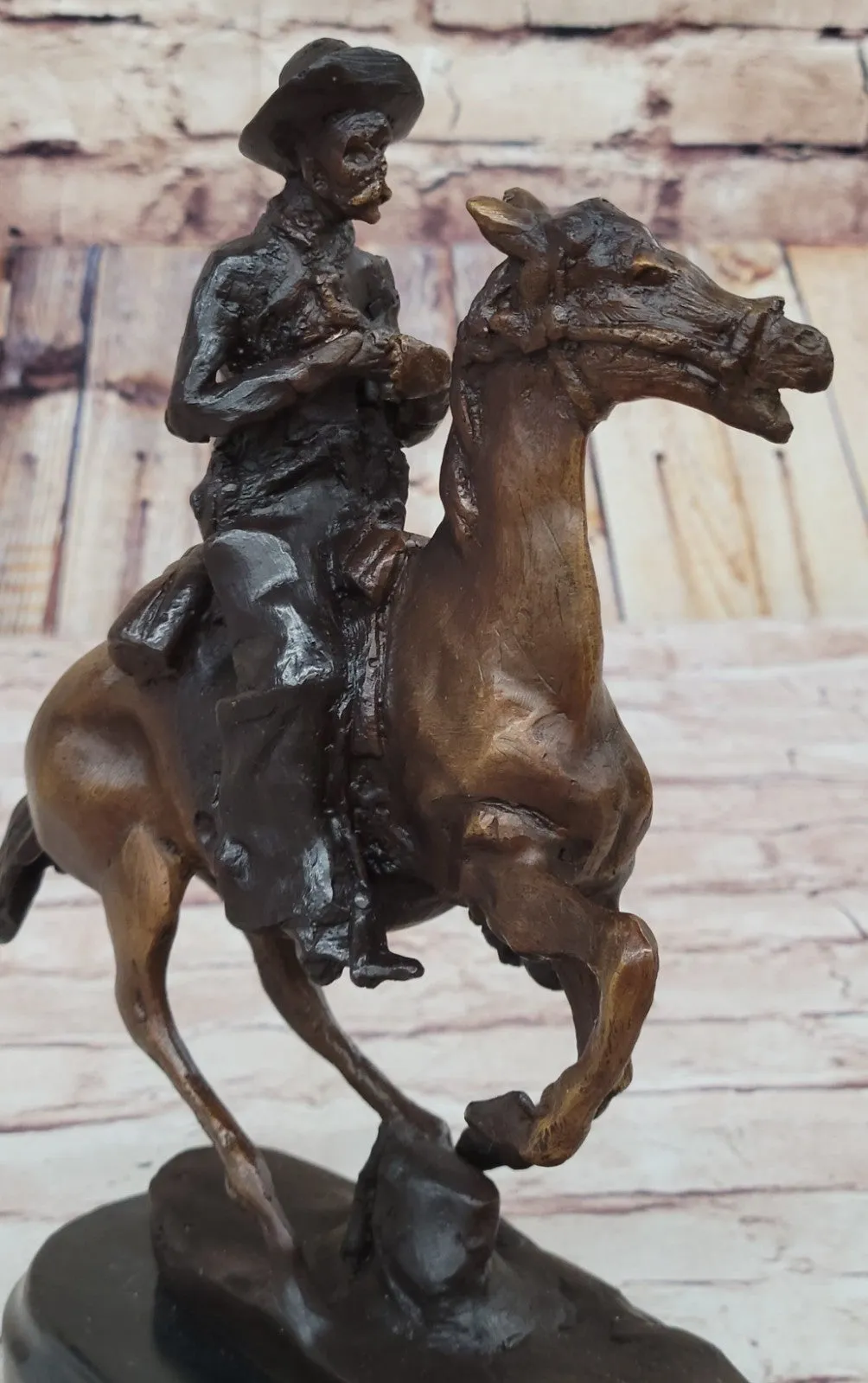 Trooper of The Plains by Frederic Remington western Desktop BRONZE STATUE FIGURE