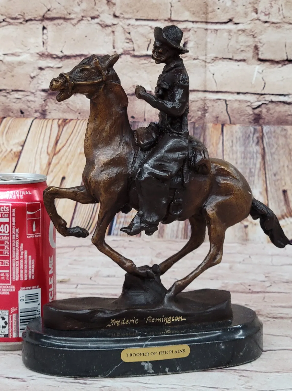 Trooper of The Plains by Frederic Remington western Desktop BRONZE STATUE FIGURE