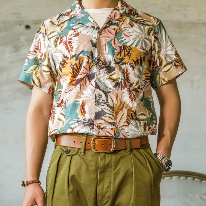 Tropical Hawaiian Shirts - Retro Floral Tee - Relaxed Fit