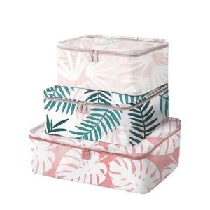 Tropical Leaves Packing Cubes, Set of 3