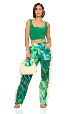 Tropical Wave Pants (Green Multi)