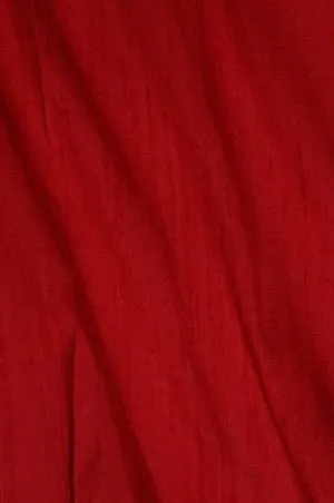 True Red Dupioni Silk Fabric