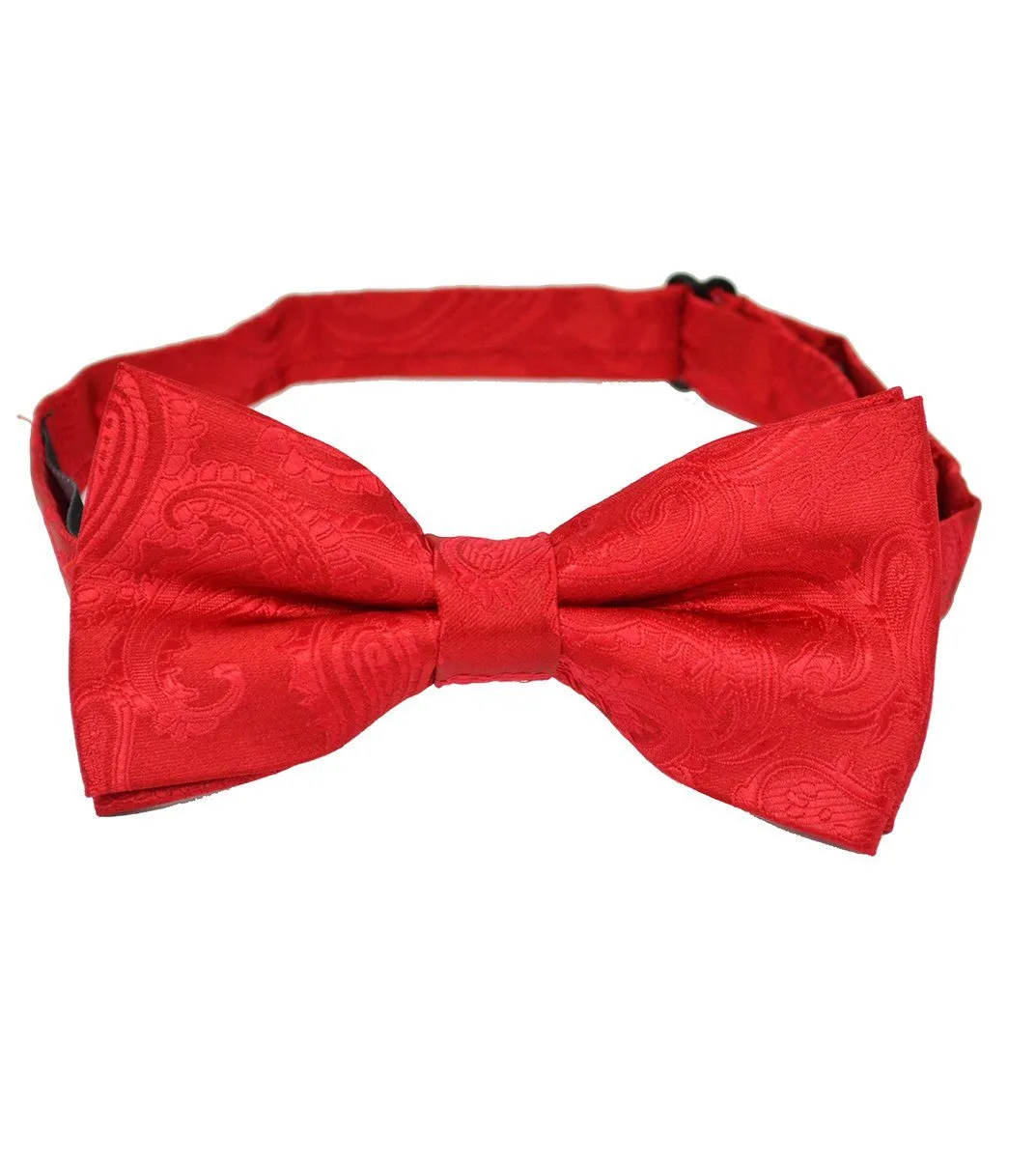 True Red Paisley Bow Tie