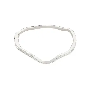 True Silver Plated Crystal Bangle