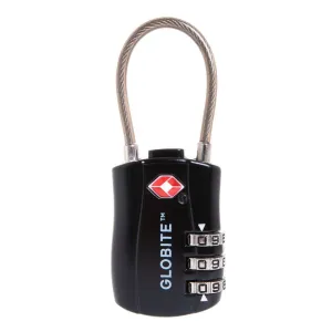 TSA Long Neck Combination Luggage Lock Black