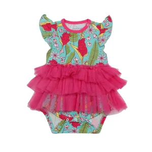 Tūtū's Garden Flutter Sleeve Tutu Onesie