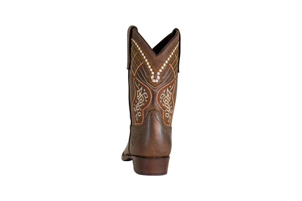 TuffRider Children Yukon Tricolor Leather Embroidered Square Toe Western Boots