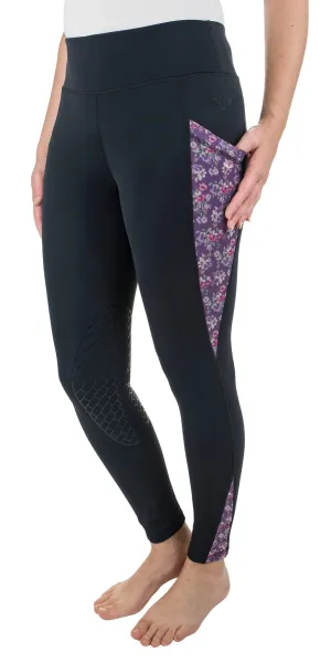 TuffRider Ladies Minerva 3 Season Printed Knee Patch Tights