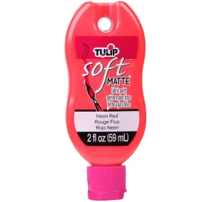 Tulip Soft Matte Fabric Paint 2oz - Neon Red*