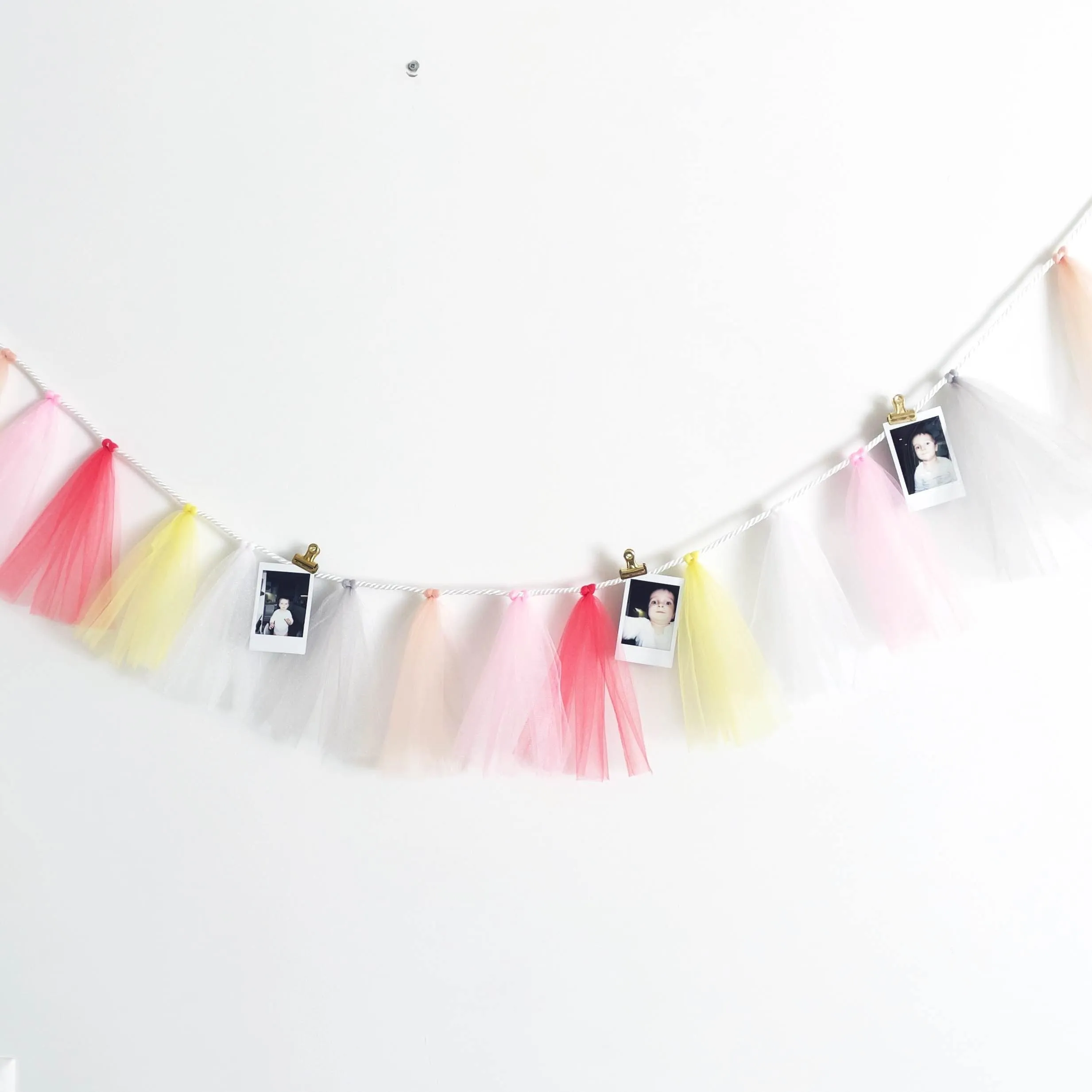 Tulle Tassel Garland, Birthday Party Banner, Nursery Decor, Fairy Lights Garland