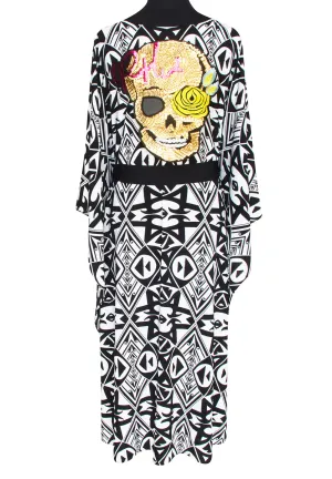 Tulum – Tribal Kimono Skull (Black)