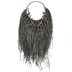 Tulumbu Raffia Beaded Necklace Wall Decor