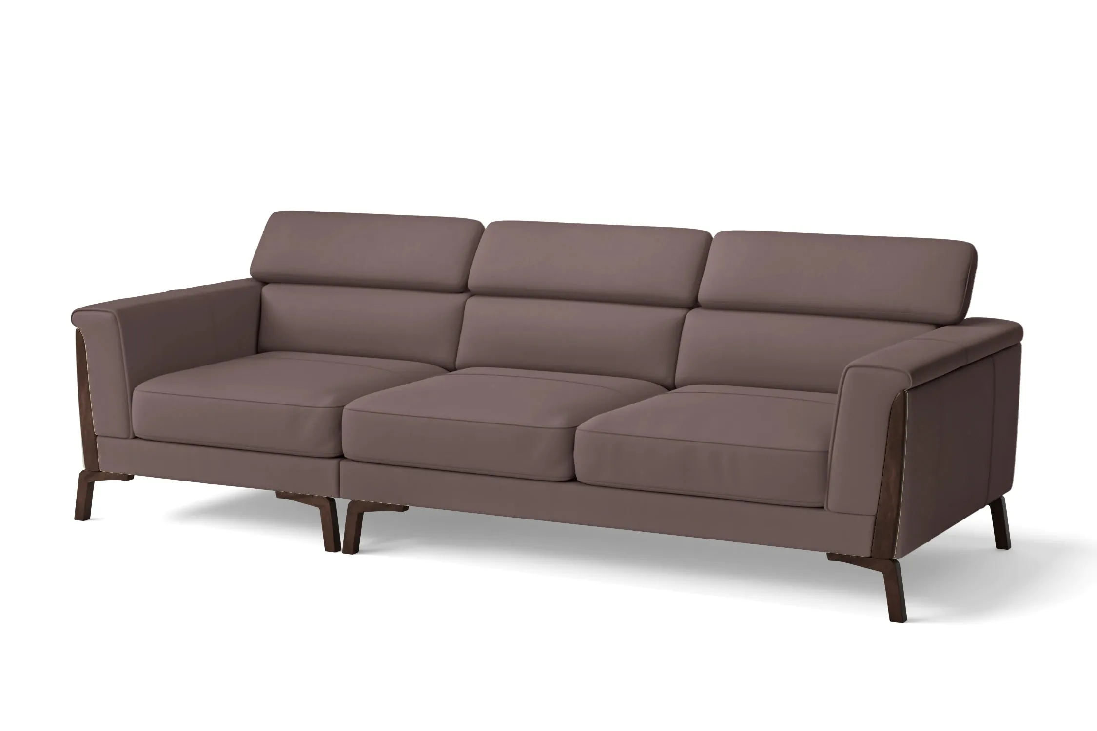 Turin 3 Seater Sofa Rose Taupe Leather