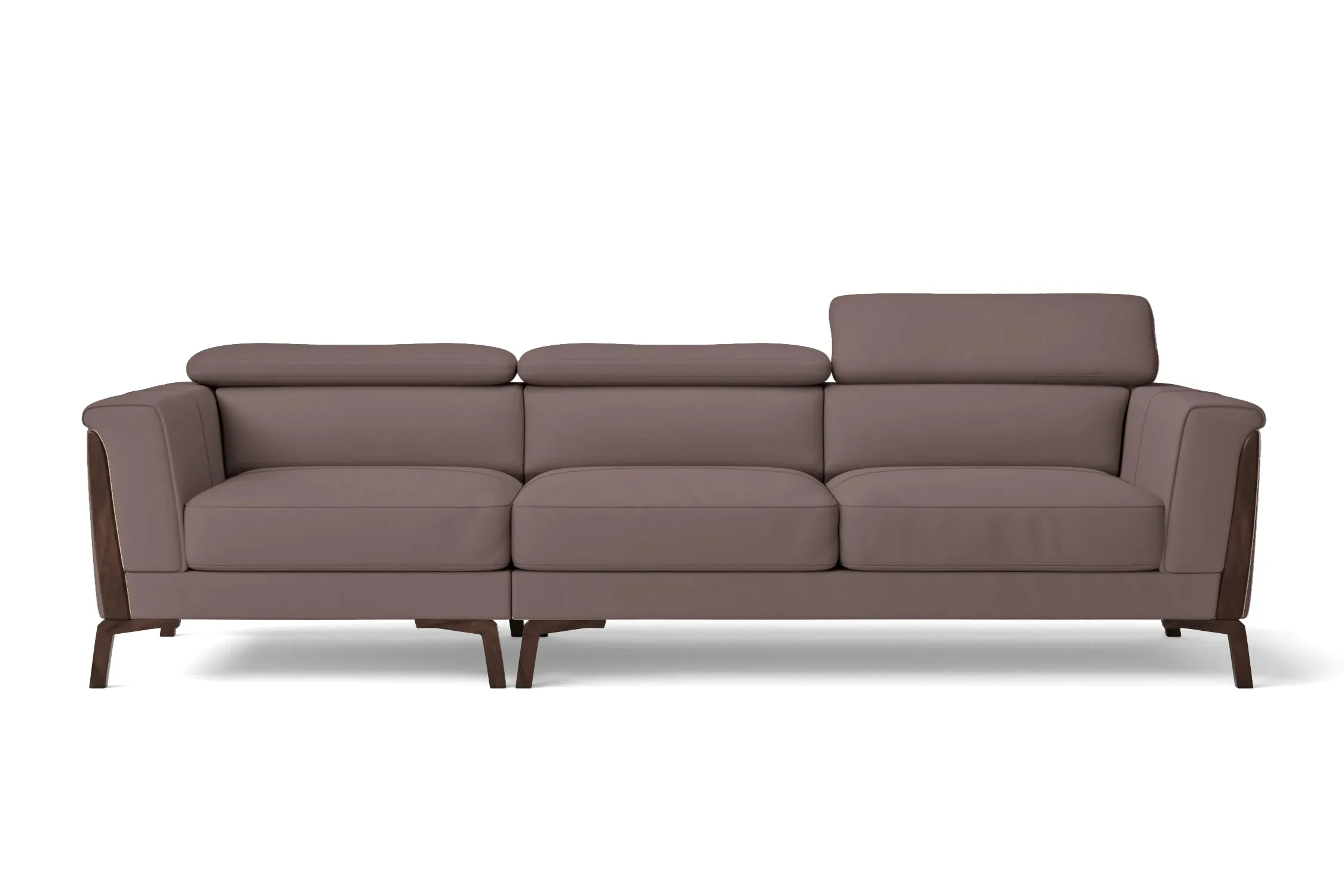 Turin 3 Seater Sofa Rose Taupe Leather