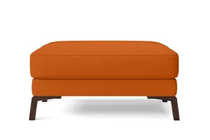 Turin Ottoman Orange Leather