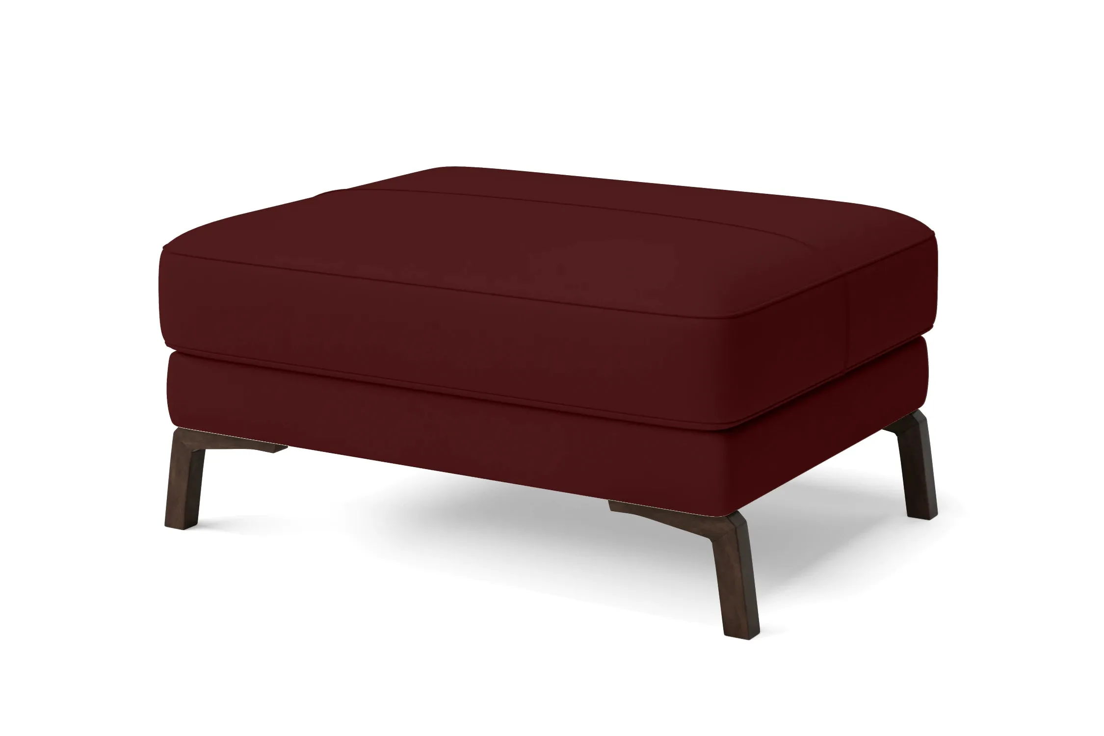 Turin Ottoman Red Leather