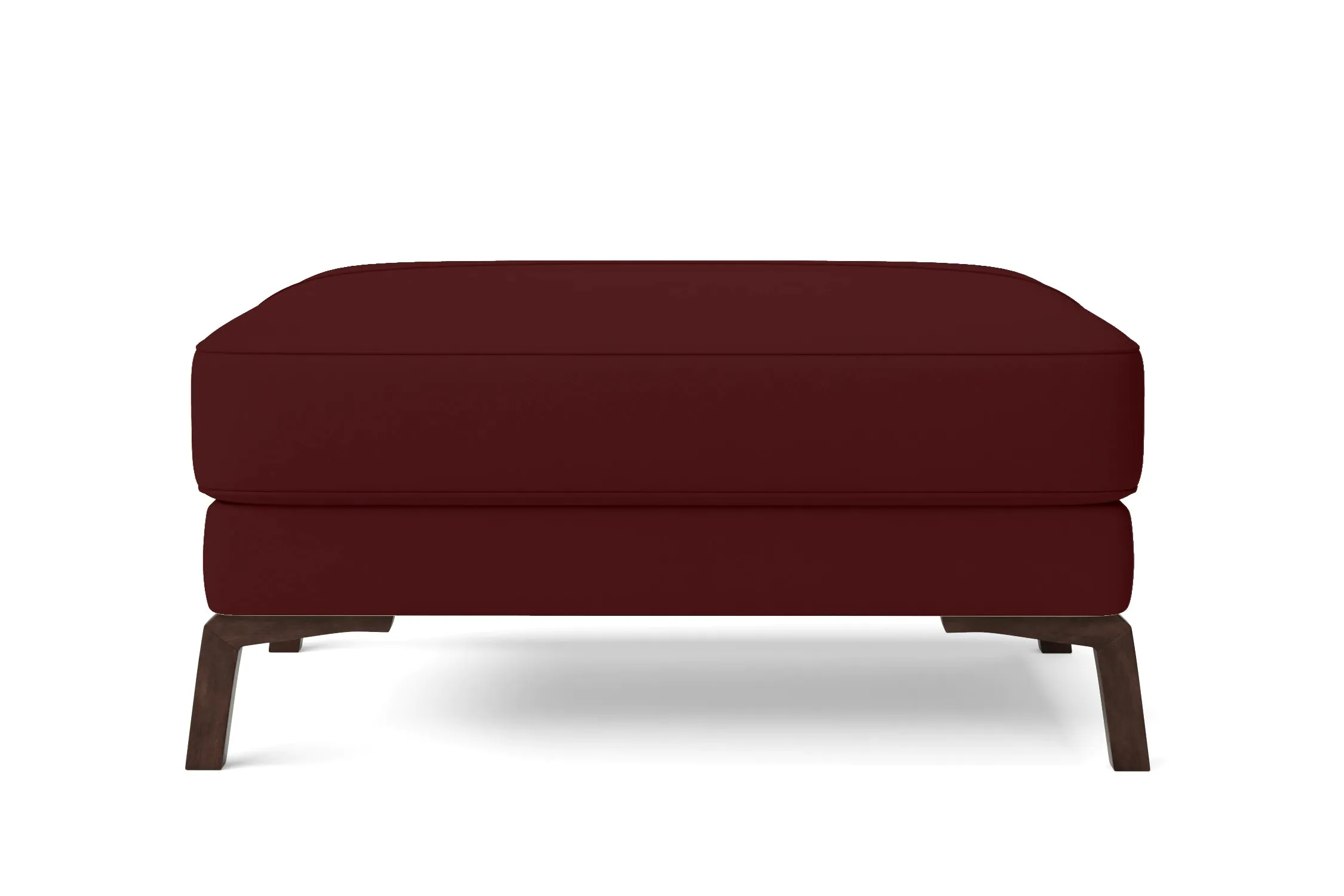 Turin Ottoman Red Leather