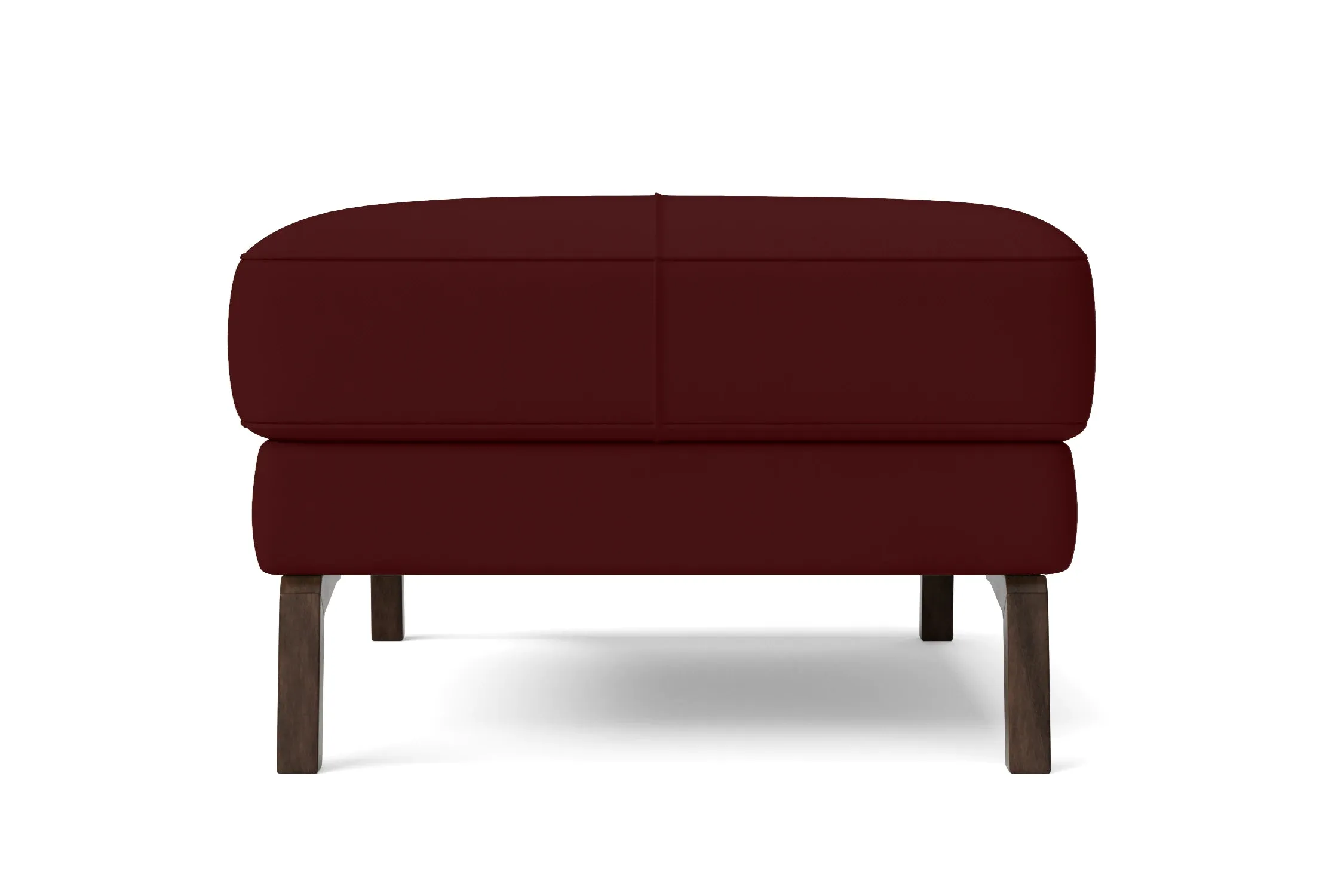 Turin Ottoman Red Leather