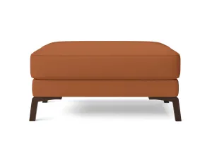 Turin Ottoman Tan Brown Leather