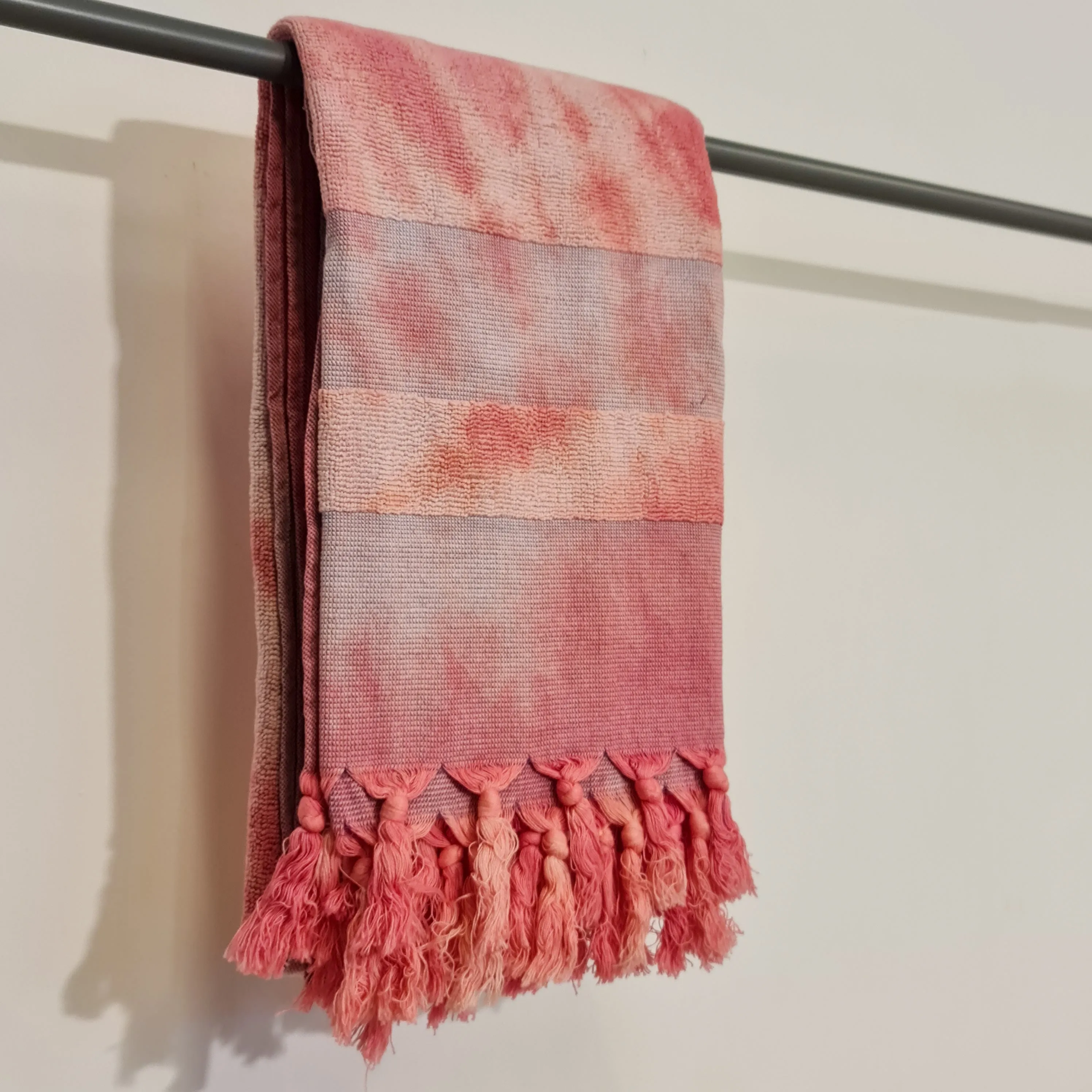 Turkish Terry Cotton Bath Towel Tie-Dye Red