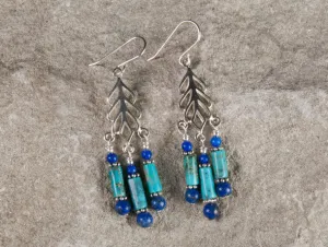 Turquoise & Lapis Lazuli Earrings