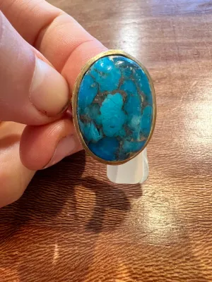 Turquoise and Gold Ring