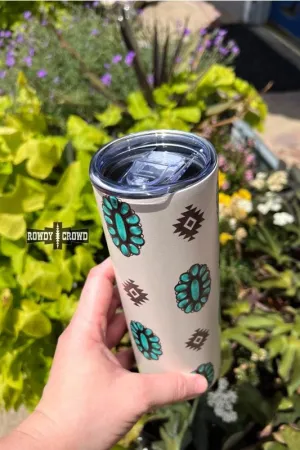 Turquoise Aztec Tumbler