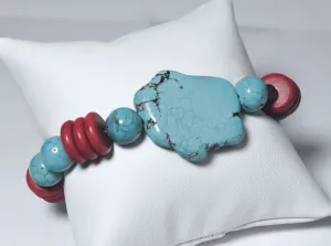 Turquoise Beaded Stretch Bracelet