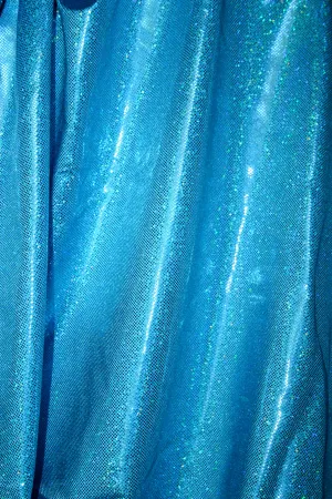 Turquoise Blue Hologram Spandex Fabric Sample