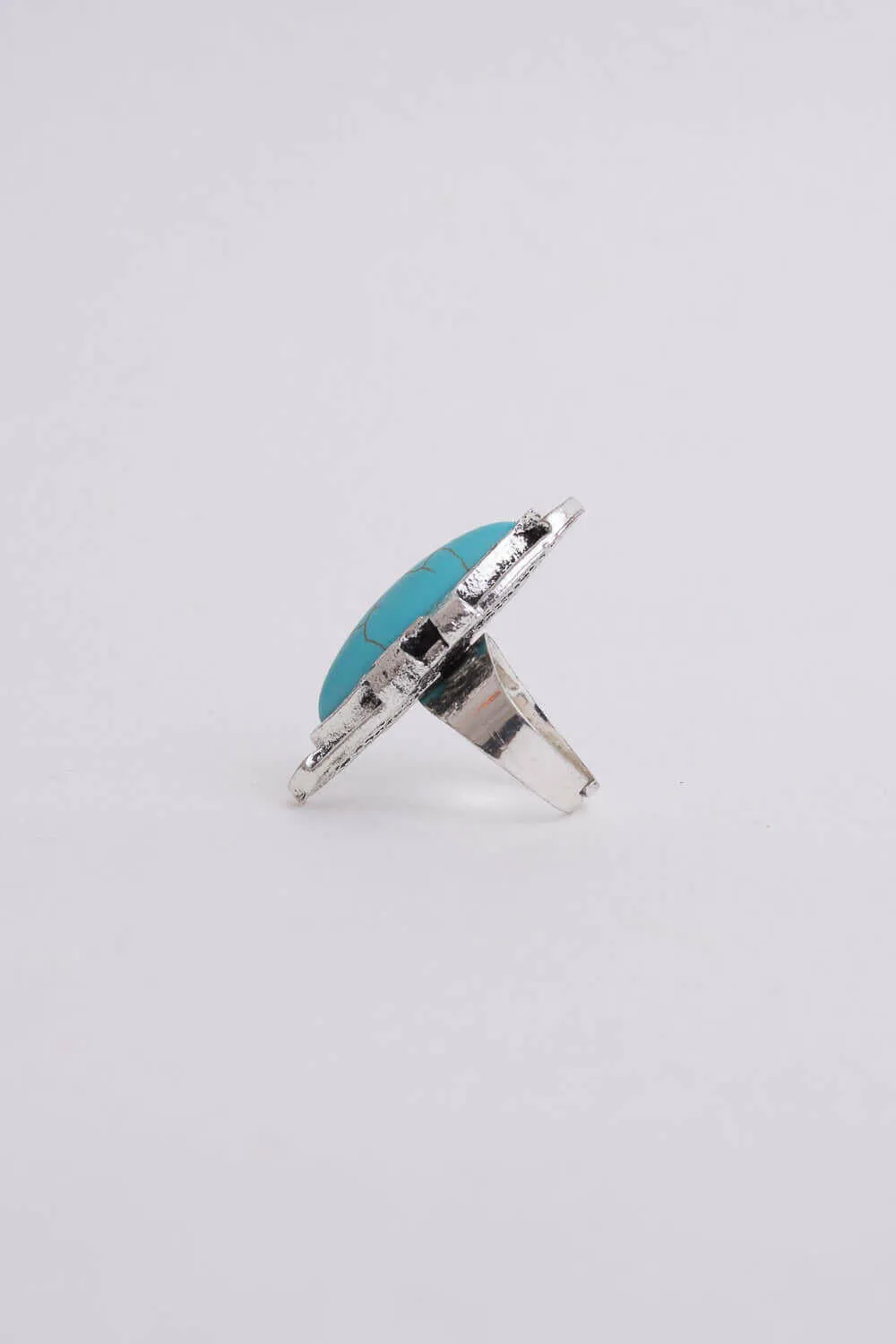 Turquoise Marquise Cut Silver Ring