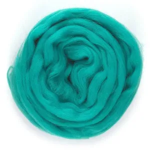 Turquoise - Merino Wool Top Roving - 50 gram (1.75 oz) Ball - Color 657