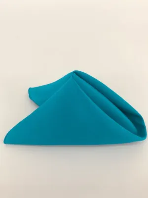 Turquoise Polyester Napkins (10 Count)