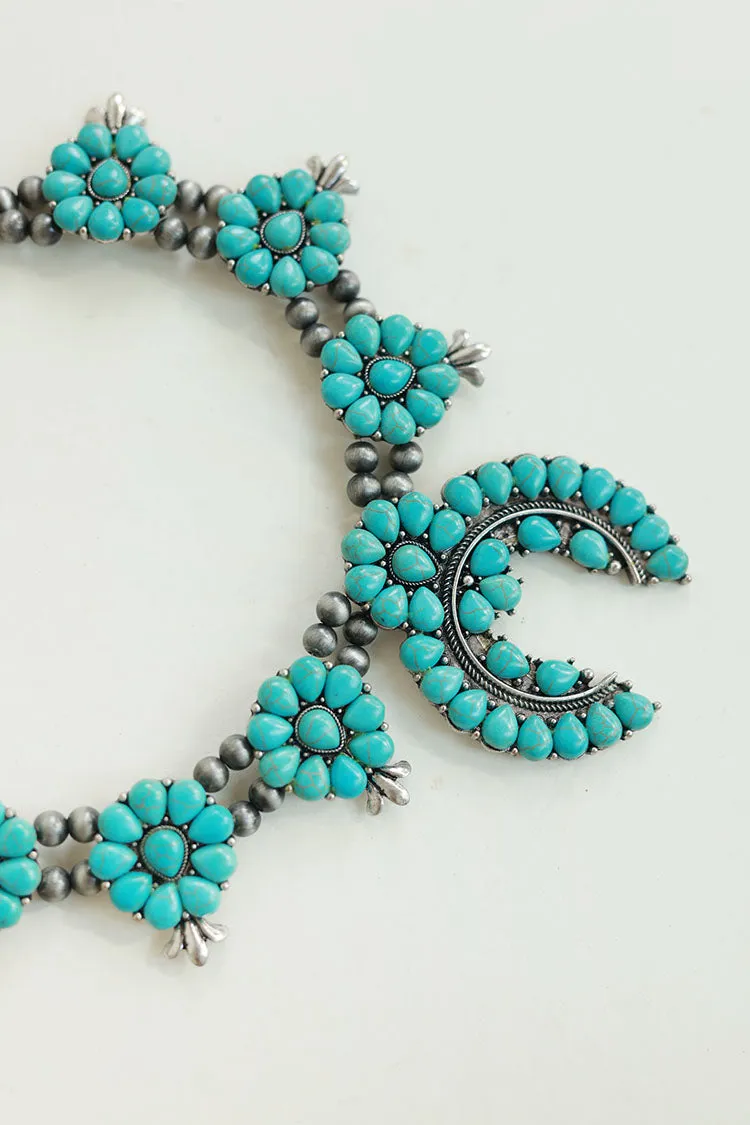 Turquoise Squash Blossom Necklace