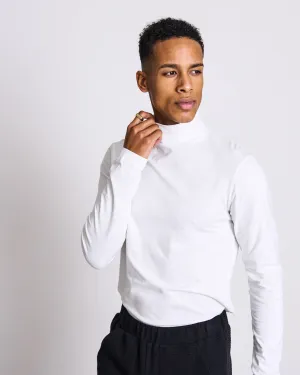 TURTLE NECK SWEATER MIO WHITE FOR MEN GOTS